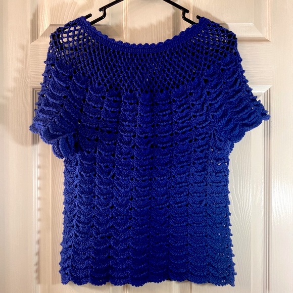 HANDMADE Kawaii Cute Blue Knit Top - Picture 8 of 11